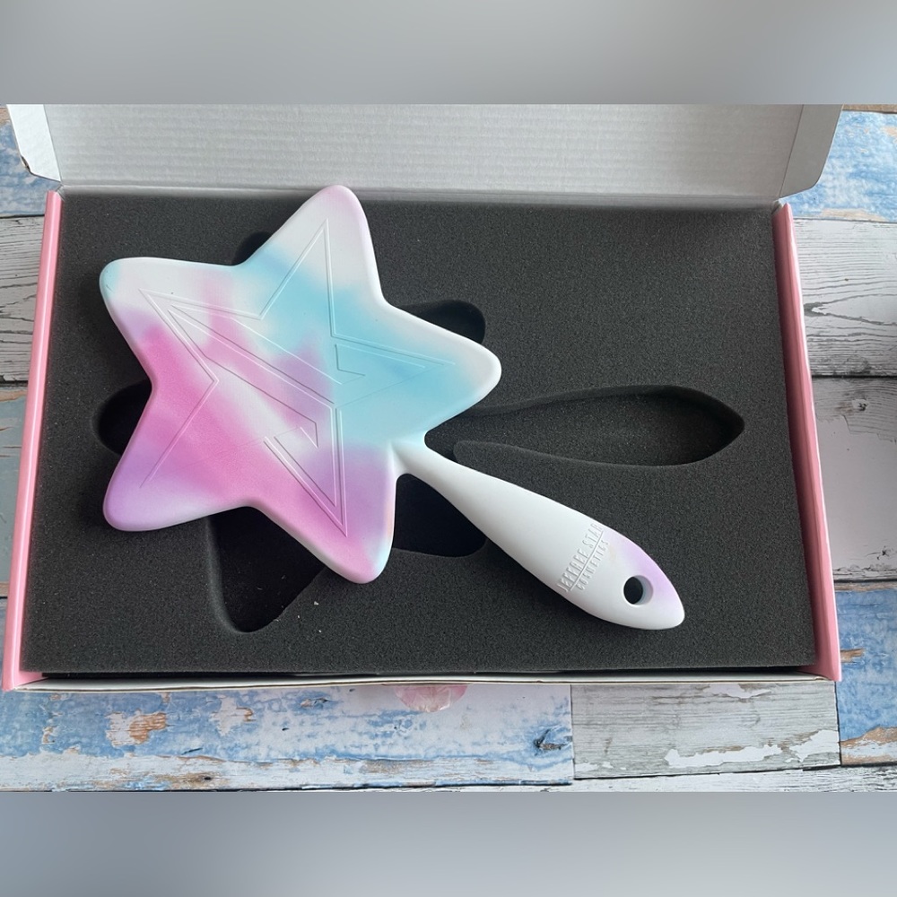 Jeffree Star Cosmetics soft touch hand mirror Tye dye NIB